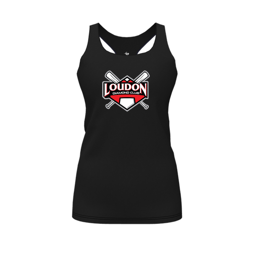 [FT0TRBBK-FYS-LOGO1] Decker Racerback Tank Top (Female Youth S, Black, Logo 1)