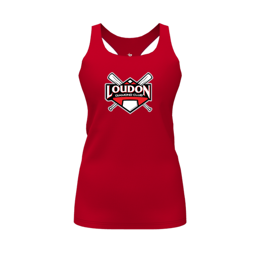 [FT0TRBRD-FYS-LOGO1] Decker Racerback Tank Top (Female Youth S, Red, Logo 1)