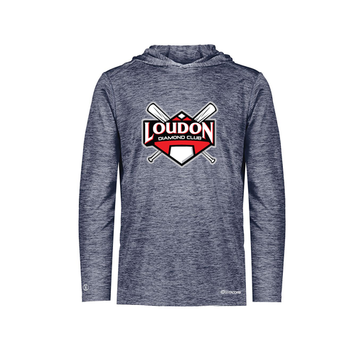 [FOLHCGNV-AS-LOGO1] Decker Men's Charge Hoodie (Adult S, Navy, Logo 1)