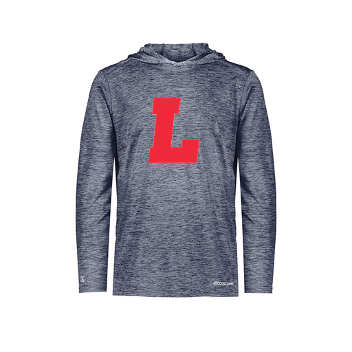 [FOLHCGNV-YS-LOGO2] Decker Youth Charge Hoodie (Youth S, Navy, Logo 2)