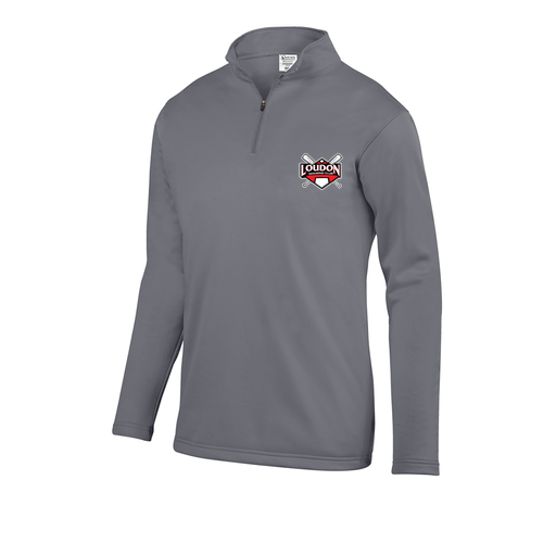 [FOLQFFGY-AS-LOGO1] Decker Men's FlexFleece 1/4 Zip (Adult S, Gray, Logo 1)